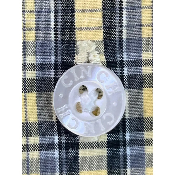 CINCH Mens L Yellow Plaid Button Down Long Sleeves Western/Cowboy Top - Picture 7 of 11